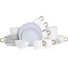 imageStone lain Luna Porcelain Dinnerware Set 16Piece  Service for 4 MintLavender