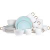 imageStone lain Luna Porcelain Dinnerware Set 16Piece  Service for 4 MintMint