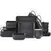 imageStone Lain Amy Porcelain Dinnerware Set 24Piece Service for 6 BlackGray