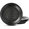 imageStone Lain Orbit 4Piece Pasta Bowl Set Stoneware BeigeCharcoal