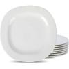 imageStone Lain Quadro 4Piece Dinner Plate Set Porcelain White