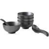 imageStone Lain Valencia Porcelain 16Piece Round Dinnerware Set Metallic GreyMetallic Gray