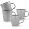 imageStone lain Abigael Weave Stoneware Dish Set 4 Mugs GrayGray