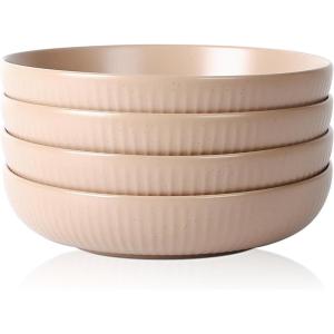 imageStone Lain Logan 16Piece Dinnerware Set Stoneware TerracottaBeige