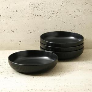 imageStone Lain Logan 16Piece Dinnerware Set Stoneware TerracottaBlack