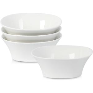 imageStone Lain Quadro 4Piece Bowl Set Porcelain White