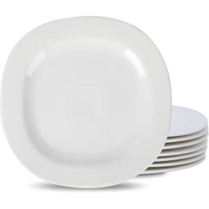 imageStone Lain Quadro 4Piece Dinner Plate Set Porcelain White