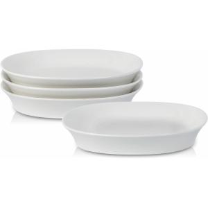 imageStone Lain Quadro 4Piece Pasta Bowl Set Porcelain WhiteWhite