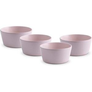 imageStone Lain Stoneware Dish Set 4 Mugs Tom  OliveAlbie  Light Pink