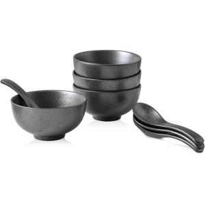 imageStone Lain Valencia Porcelain 16Piece Round Dinnerware Set Metallic GreyMetallic Gray