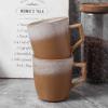 imageStone lain Vince Rustic Stoneware Mug Set 4 Count RedBrown