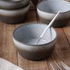 imageStone lain Vince Rustic Stoneware Mug Set 4 Count RedGray