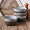 imageStone lain Vince Rustic Stoneware Mug Set 4 Count RedGray