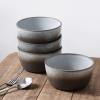 imageStone lain Vince Rustic Stoneware Mug Set 4 Count RedGray