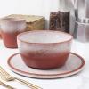 imageStone lain Vince Rustic Stoneware Mug Set 4 Count RedRed