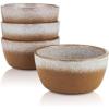 imageStone lain Vince Rustic Stoneware Mug Set 4 Count RedBrown