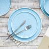 imageStone lain Elena Stoneware Dish Set 4 Dinner Plates Blue