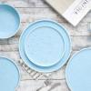 imageStone lain Elena Stoneware Dish Set 4 Dinner Plates Blue