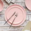 imageStone lain Elena Stoneware Dish Set 4 Dinner Plates Pink