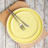 imageStone lain Elena Stoneware Dish Set 4 Dinner Plates Yellow