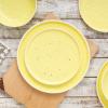 imageStone lain Elena Stoneware Dish Set 4 Dinner Plates Yellow