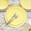 imageStone lain Elena Stoneware Dish Set 4 Dinner Plates Yellow