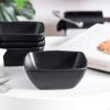 imageStone lain Weave Stoneware Dish Set 4 Bowls Olivia  Black