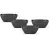 imageStone lain Weave Stoneware Dish Set 4 Bowls Olivia  Black