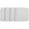 imageStone lain Weave Stoneware Dish Set 4 Dinner Plates Abigael  WhiteOlivia  White