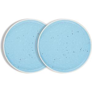 imageStone lain Elena Stoneware Dish Set 4 Dinner Plates Blue