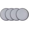 imageStone Lain Stoneware Dish Set Set of 4  Salad Plates Blue and GrayBlue and Gray