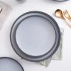 imageStone Lain Stoneware Dish Set Set of 4  Salad Plates Blue and GrayBlue and Gray