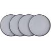 imageStone Lain Stoneware Dish Set Set of 4  Salad Plates Blue and GrayBlue and Gray