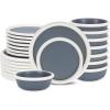 imageStone Lain Capri 12Piece Dinnerware Set Stoneware WhiteGray