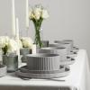 imageStone Lain Haven Stoneware 12Piece Dinnerware Set Grey  Plates and Bowls Sets for 4 Elegant Dish Set Includes Dinner Plates Salad Plates Cereal Bowls Microwave ampamp Dishwasher SafeGray
