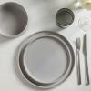 imageStone Lain Haven Stoneware 12Piece Dinnerware Set Grey  Plates and Bowls Sets for 4 Elegant Dish Set Includes Dinner Plates Salad Plates Cereal Bowls Microwave ampamp Dishwasher SafeGray