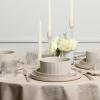 imageStone Lain Haven Stoneware 12Piece Dinnerware Set Grey  Plates and Bowls Sets for 4 Elegant Dish Set Includes Dinner Plates Salad Plates Cereal Bowls Microwave ampamp Dishwasher SafeBeige