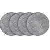 imageStone Lain Stoneware Dish Set Set of 4  Salad Plates BrownBlackWhiteBlack