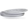 imageStone Lain Stoneware Dish Set Set of 4  Salad Plates BrownBlackWhiteBlack
