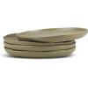 imageStone Lain Stoneware Dish Set Set of 4  Salad Plates Gray and BlueOlive