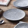 imageStone Lain Stoneware Dish Set Set of 4  Salad Plates BrownBlackWhiteBlack