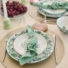 imageStone Lain Esme 12Piece Dinnerware Set Porcelain Plates and Bowls Set Dish Set for 4 Microwave and Dishwasher Safe GreenGreen
