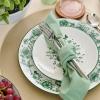 imageStone Lain Esme 12Piece Dinnerware Set Porcelain Plates and Bowls Set Dish Set for 4 Microwave and Dishwasher Safe GreenGreen