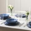 imageStone Lain Baskerville 16Piece Dinnerware Set Stoneware Borosilicate Glass GreenBlue