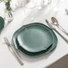 imageStone Lain Baskerville 16Piece Dinnerware Set Stoneware Borosilicate Glass GreenGreen