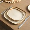 imageStone Lain Cairo 12Piece Dinnerware Set Stoneware Plates and Bowls Set Microwave and Dishwasher Safe Includes Dinner and Salad Plates Cereal Bowls Dishes for 4 SandSand