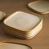 imageStone Lain Cairo 12Piece Dinnerware Set Stoneware Plates and Bowls Set Microwave and Dishwasher Safe Includes Dinner and Salad Plates Cereal Bowls Dishes for 4 SandSand