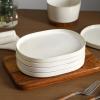 imageStone Lain Cairo 12Piece Dinnerware Set Stoneware Plates and Bowls Set Microwave and Dishwasher Safe Includes Dinner and Salad Plates Cereal Bowls Dishes for 4 SandWhite Speckled