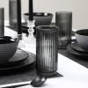 imageStone Lain Dua 16Piece Dinnerware Set Stoneware Borosilicate Glass WhiteBlack