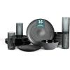 imageStone Lain Dua 16Piece Dinnerware Set Stoneware Borosilicate Glass WhiteBlack